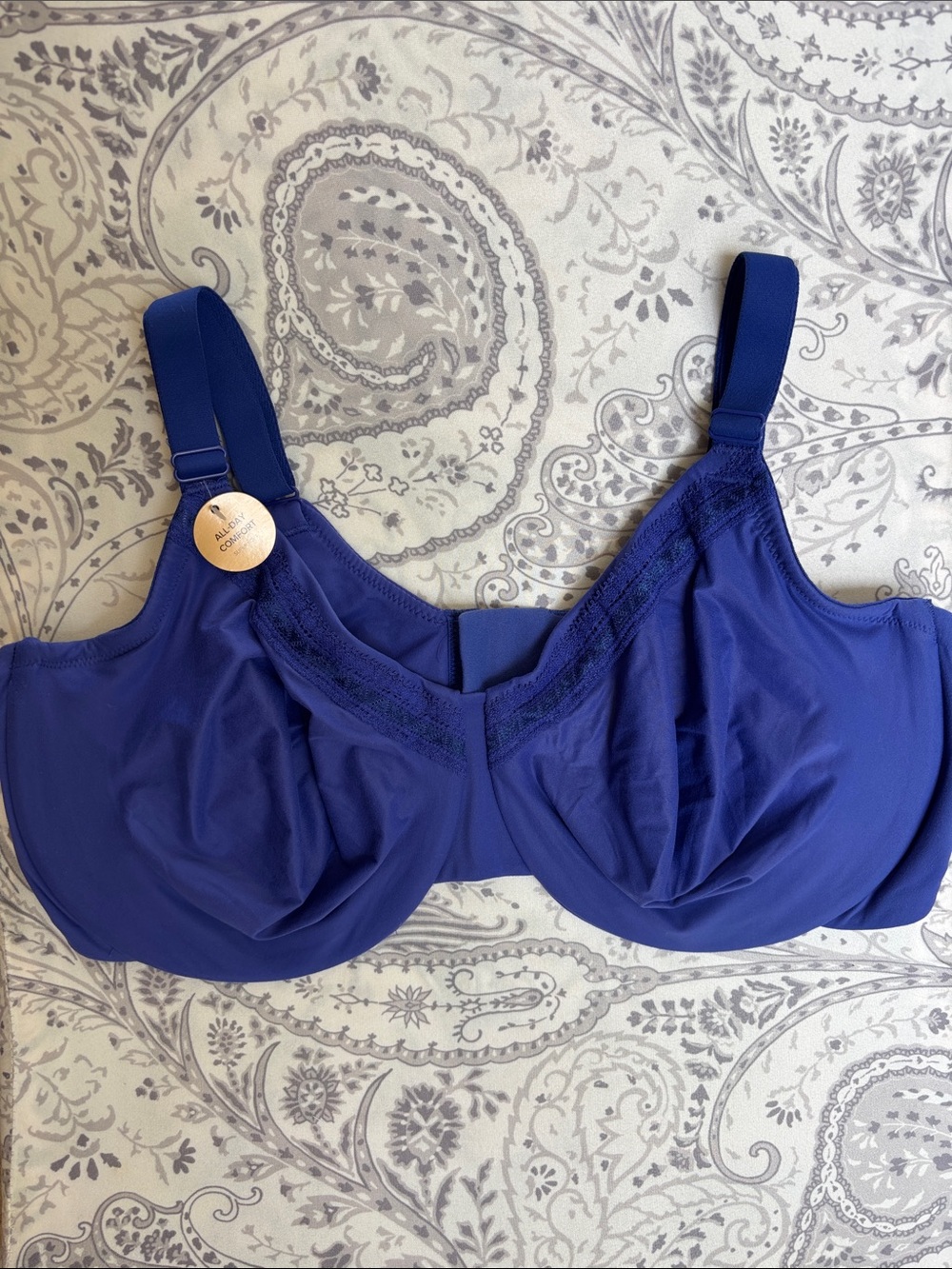 NWOT Wacoal Comfort Support Royal Blue Underwire Bra-size 42DD
